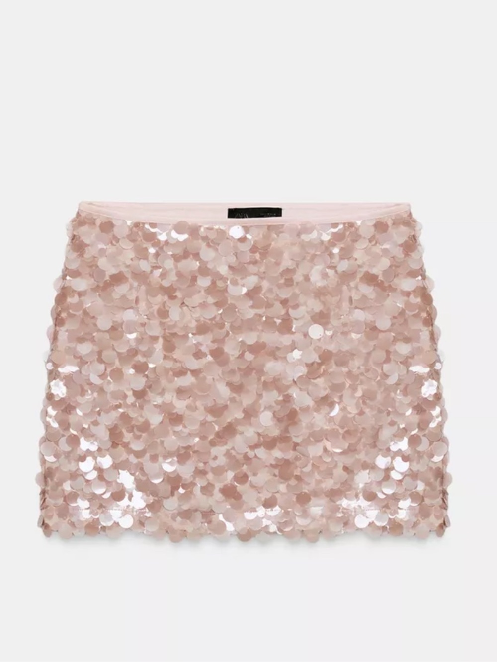 Zara Dusty Pink Sequin Mini Skirt